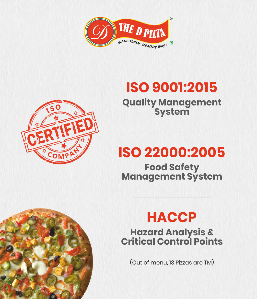 Thedpizza-ISO Certificate